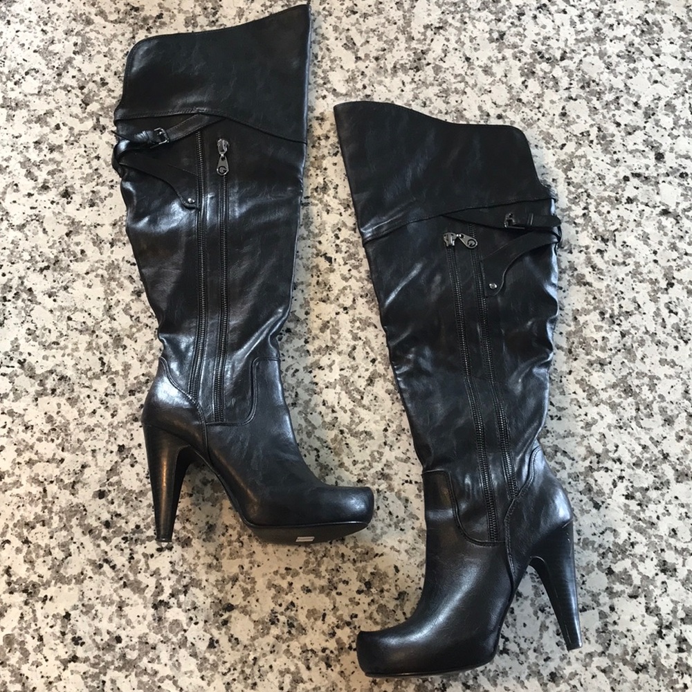 NWT Guess Black Over the Knee Boots